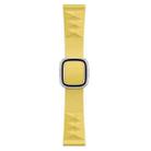 Modern Style Silicone Watch Band For Apple Watch Ultra 49mm&Watch Ultra 2 49mm / Series 9&8&7 45mm / SE 3&SE 2&6&SE&5&4 44mm / 3&2&1 42mm, Style:Silver Buckle(Yellow) - 1