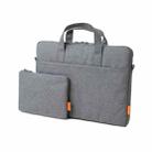 POFOKO A530 Series Portable Laptop Bag with Small Bag & Removable Strap, Size:14-15.4 inch(Light Gray) - 1