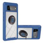 For Google Pixel 6 Starry Sky Solid Color Series Shockproof PC + TPU Protective Case with Ring Holder & Magnetic Function(Blue) - 1