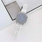20mm Universal Rhombic Grid Ceramics Watch Band(White) - 1