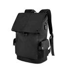 SJ02 13-15.6 inch Universal Large-capacity Laptop Backpack with USB Charging Port(Black) - 1