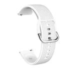 20mm Vertical Texture Silicone Watch Band(White) - 1