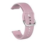 20mm Vertical Texture Silicone Watch Band(Light Purple) - 1