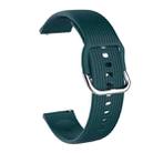20mm Vertical Texture Silicone Watch Band(Olive Green) - 1