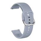 20mm Vertical Texture Silicone Watch Band(Grey) - 1