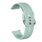 22mm Vertical Texture Silicone Watch Band(Emerald Green) - 1