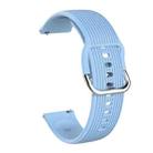 22mm Vertical Texture Silicone Watch Band(Light Blue) - 1