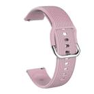 22mm Vertical Texture Silicone Watch Band(Light Purple) - 1
