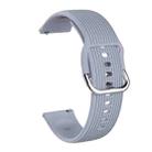 22mm Vertical Texture Silicone Watch Band(Grey) - 1