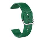 22mm Vertical Texture Silicone Watch Band(Army Green) - 1