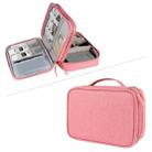 SM02S Double-layer Multifunctional Digital Accessory Storage Bag(Pink) - 1