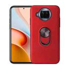 For Xiaomi Redmi Note 9 Pro 5G 360 Rotary Multifunctional Stent PC+TPU Case with Magnetic Invisible Holder(Red) - 1