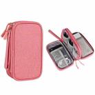 SM05 Double-layer Digital Accessory Storage Bag with Lanyard(Pink) - 1