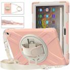 For Amazon Kindle Fire HD 10 2021 Silicone + PC Protective Case with Holder & Shoulder Strap(Rose Gold) - 1