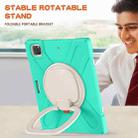 For iPad Pro 12.9 2022 / 2021 Silicone + PC Protective Tablet Case with Holder & Shoulder Strap(Mint Green) - 6