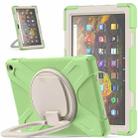 Silicone + PC Protective Case with Holder & Shoulder Strap For Amazon Kindle Fire HD 10 2021(Matcha Green) - 1