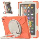 Silicone + PC Protective Case with Holder & Shoulder Strap For Amazon Kindle Fire HD 10 2021(Living Coral) - 1