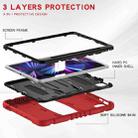For iPad Pro 11 2022 / 2021 / 2020 / 2018 3-Layer Protection Screen Frame + PC + Silicone Shockproof Combination Tablet Case with Holder(Red+Black) - 6