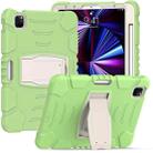 For iPad Pro 11 2022 / 2021 / 2020 / 2018 3-Layer Protection Screen Frame + PC + Silicone Shockproof Combination Tablet Case with Holder(Matcha Green) - 1