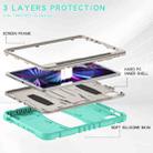 3-Layer Protection Screen Frame + PC + Silicone Shockproof Combination Tablet Case with Holder For iPad Pro 11 2021 / 2020 / 2018(Mint Green) - 6