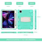 3-Layer Protection Screen Frame + PC + Silicone Shockproof Combination Tablet Case with Holder For iPad Pro 11 2021 / 2020 / 2018(Mint Green) - 7