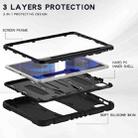 3-Layer PC + Silicone Shockproof Tablet Case with Holder For iPad Air 2020 / 2022 10.9 / Pro 11 2022 / 2021 / 2020 / 2018(Black+Black) - 6