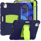 3-Layer PC + Silicone Shockproof Tablet Case with Holder For iPad Air 2020 / 2022 10.9 / Pro 11 2022 / 2021 / 2020 / 2018(NavyBlue+Lime) - 1