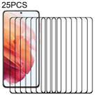 For Samsung Galaxy S21 5G 25pcs Full Glue 9H HD 3D Curved Edge Tempered Glass Film(Black) - 1