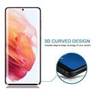 For Samsung Galaxy S21 5G 25pcs Full Glue 9H HD 3D Curved Edge Tempered Glass Film(Black) - 5