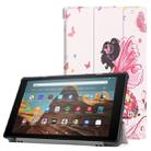 For Amazon Kindle Fire HD 10 2017 / 2019 Colored Drawing Horizontal Flip Leather Case with Three-folding Holder & Sleep / Wake-up Function(Elf Girl) - 1