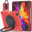 Shockproof TPU + PC Protective Case with 360 Degree Rotation Foldable Handle Grip Holder & Pen Slot For iPad Pro 12.9 2020 / 2018(Red) - 3