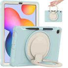 Shockproof TPU + PC Protective Case with 360 Degree Rotation Foldable Handle Grip Holder & Pen Slot For Samsung Galaxy Tab S6 Lite 10.4 inch P610(Ice Crystal Blue) - 1