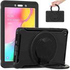 Shockproof TPU + PC Protective Case with 360 Degree Rotation Foldable Handle Grip Holder & Pen Slot For Samsung Galaxy Tab A 8.0 2019 T290(Black) - 1