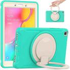 Shockproof TPU + PC Protective Case with 360 Degree Rotation Foldable Handle Grip Holder & Pen Slot For Samsung Galaxy Tab A 8.0 2019 T290(Mint Green) - 1