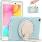 Shockproof TPU + PC Protective Case with 360 Degree Rotation Foldable Handle Grip Holder & Pen Slot For Samsung Galaxy Tab A 8.0 2019 T290(Ice Crystal Blue) - 1