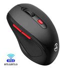HXSJ T67 Bluetooth 3.0+5.0 Simple Style Mute Wireless Mouse(Black) - 1