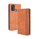 For Doogee X96 Pro Magnetic Buckle Retro Crazy Horse Texture Horizontal Flip Leather Case with Holder & Card Slots & Photo Frame(Brown) - 1