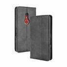 For Fujitsu Arrows Be4 Plus / F-41B Magnetic Buckle Retro Crazy Horse Texture Horizontal Flip Leather Case with Holder & Card Slots & Photo Frame(Black) - 1