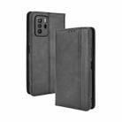 For Xiaomi Redmi Note 10 Pro 5G / Poco X3 GT Magnetic Buckle Retro Crazy Horse Texture Horizontal Flip Leather Case with Holder & Card Slots & Photo Frame(Black) - 1