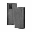 For Umidigi A11 Magnetic Buckle Retro Crazy Horse Texture Horizontal Flip Leather Case with Holder & Card Slots & Photo Frame(Black) - 1