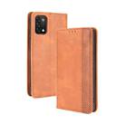 For Umidigi A11 Magnetic Buckle Retro Crazy Horse Texture Horizontal Flip Leather Case with Holder & Card Slots & Photo Frame(Brown) - 1