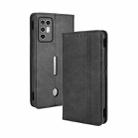 For ZTE nubia Red Magic 6R Magnetic Buckle Retro Crazy Horse Texture Horizontal Flip Leather Case with Holder & Card Slots & Photo Frame(Black) - 1