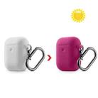 Discoloration in Sun Silicone Protective Case Cover for AirPods 1/2(White to Rose Pink) - 1