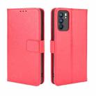 For OPPO Reno6 5G Crazy Horse Texture Horizontal Flip Leather Case with Holder & Card Slots & Lanyard(Red) - 1