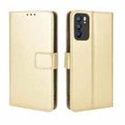 For OPPO Reno6 5G Crazy Horse Texture Horizontal Flip Leather Case with Holder & Card Slots & Lanyard(Gold) - 1