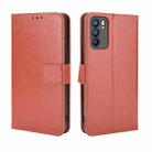For OPPO Reno6 5G Crazy Horse Texture Horizontal Flip Leather Case with Holder & Card Slots & Lanyard(Brown) - 1