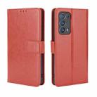 For OPPO Reno6 Pro+ 5G Crazy Horse Texture Horizontal Flip Leather Case with Holder & Card Slots & Lanyard(Brown) - 1