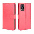 For vivo V21e 4G / Y73 2021 Crazy Horse Texture Horizontal Flip Leather Case with Holder & Card Slots & Lanyard(Red) - 1