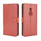 For Fujitsu Arrows BZ02/Be4 Plus/F-41B Crazy Horse Texture Horizontal Flip Leather Case with Holder & Card Slots & Lanyard(Brown) - 1