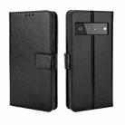 For Google Pixel 6 Pro Crazy Horse Texture Horizontal Flip Leather Case with Holder & Card Slots & Lanyard(Black) - 1